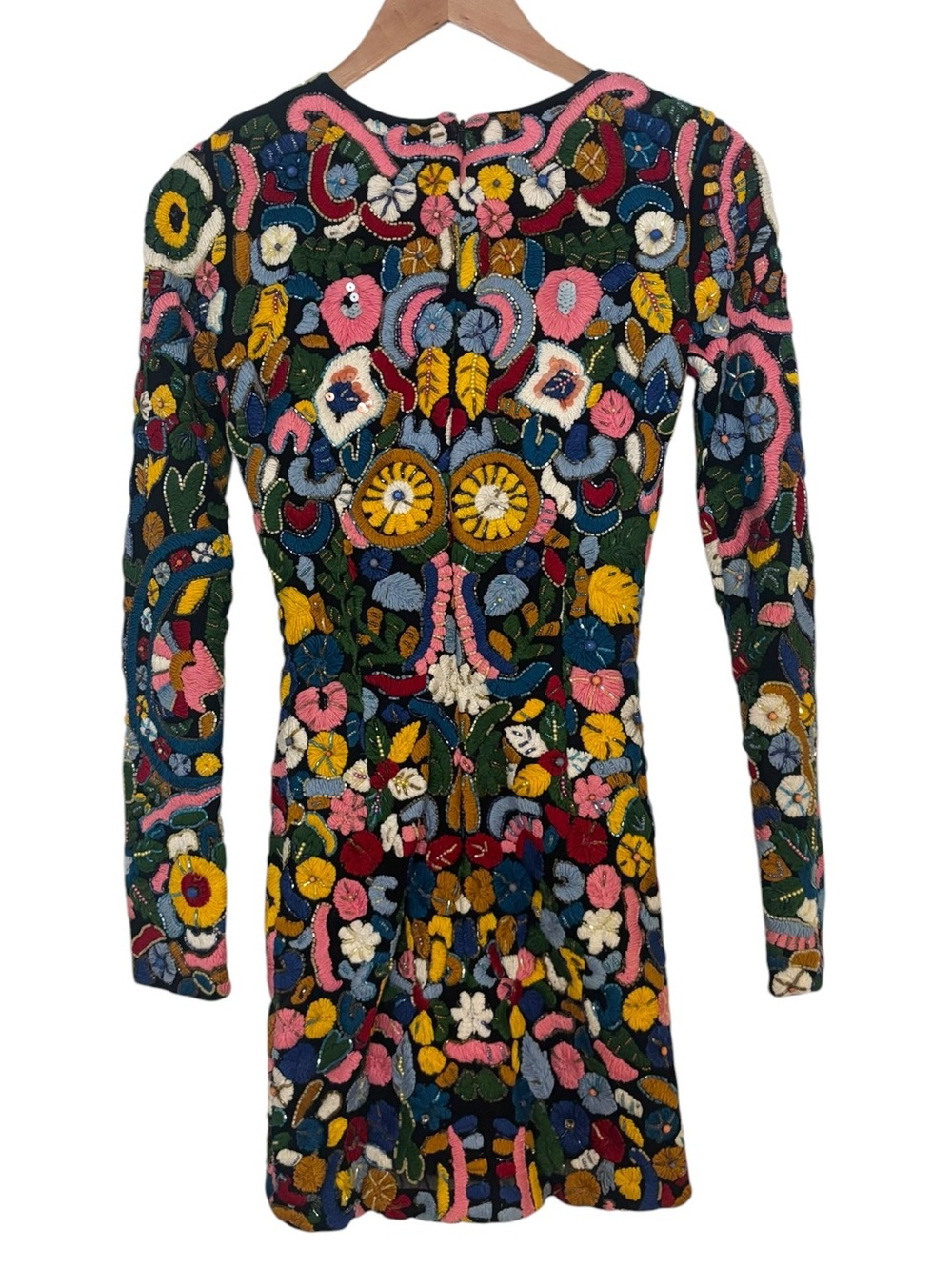 Nadine Merabi Emroidered Beaded Mini Dress - Picture 4 of 4